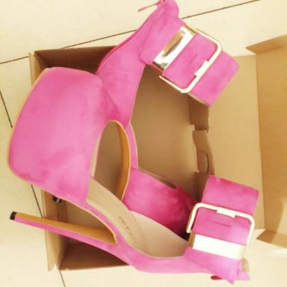 Zkshoes 2015 Fashion Women Pink Mary Janes High..