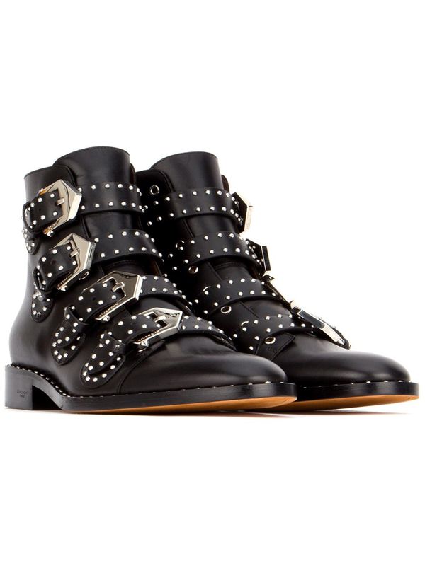 Zk Fashion And Sexy Women's Ankle Boots Genuine Leather Rivets Boots Size